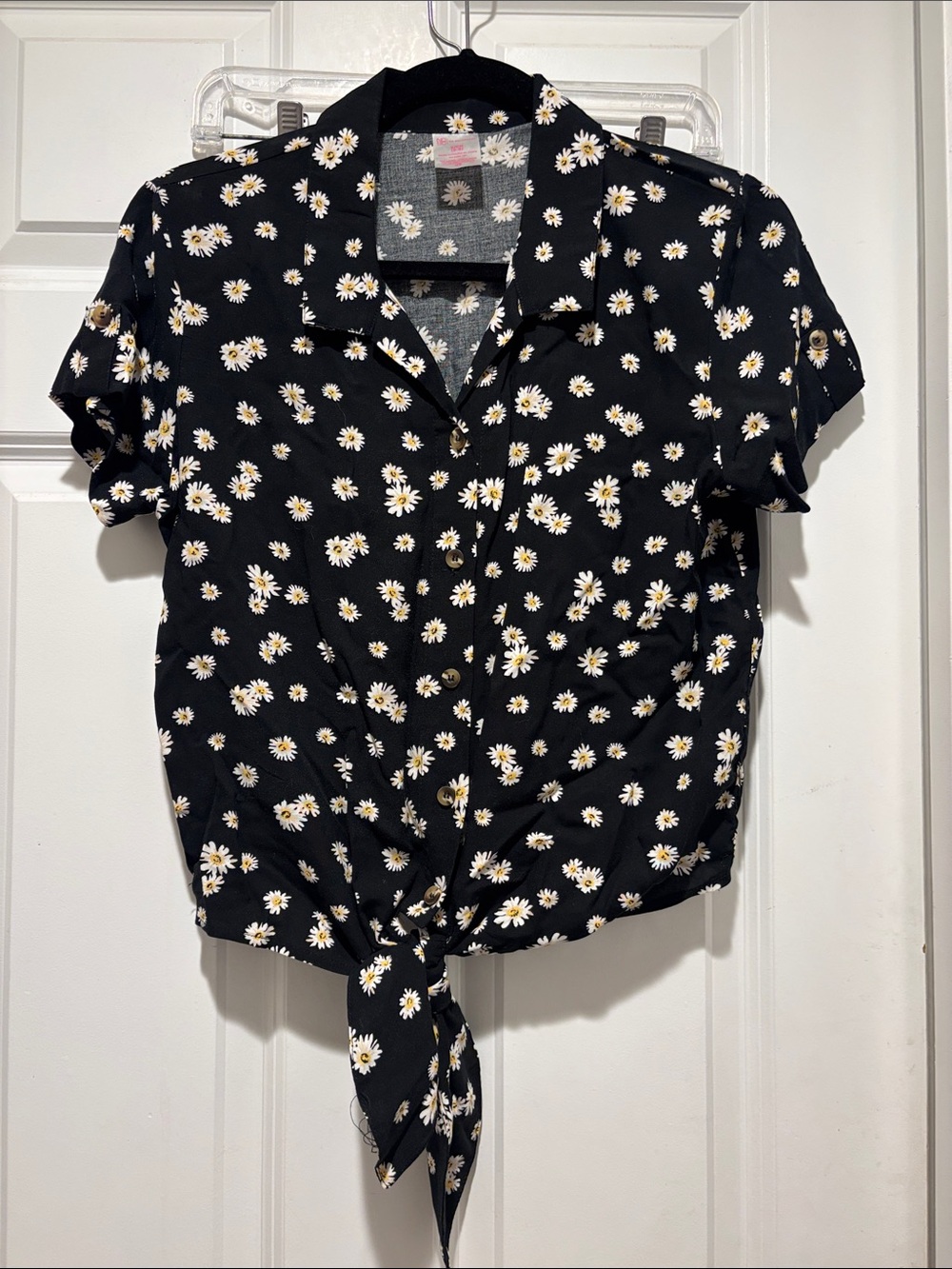 Daisy Tie-Front Button Shirt